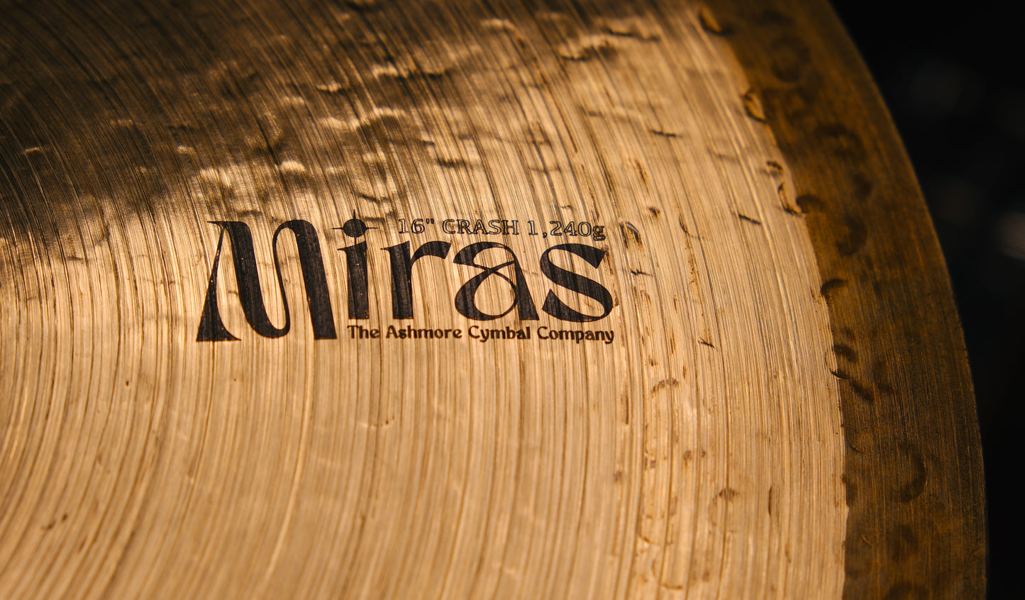 16” MIRAS CRASH - No. 23 - The Ashmore Cymbal Company
