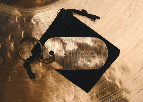 Custom Ashmore Cymbal Keyring – Personalised Engraving, Unique Gift for Drummers